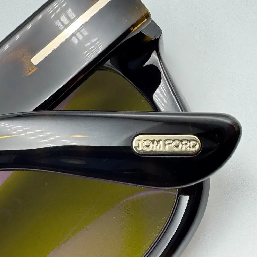 Tom Ford Sunglasses Marshall-02 TF1334 52N Havana Frame Amber Lens 54mm New